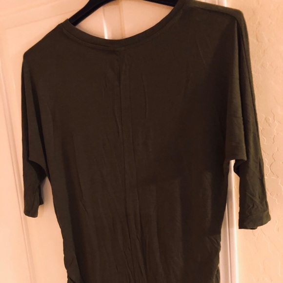 Olive Tunic w/ruching - Picture 3 of 3
